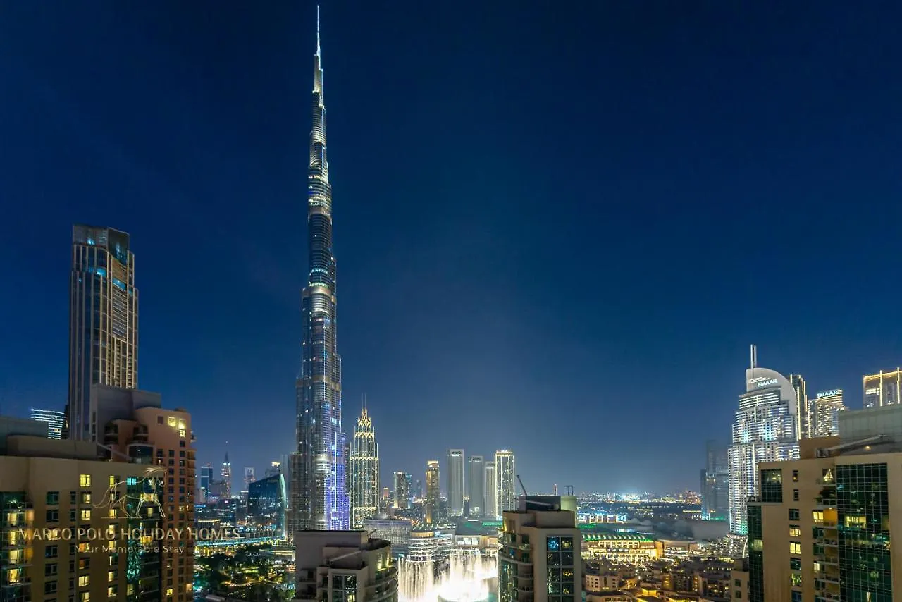 Marco Polo - 2 Bedroom With Burj Khalifa View - 5 Min To Dubai Mall